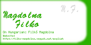 magdolna filko business card