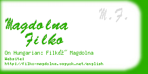 magdolna filko business card